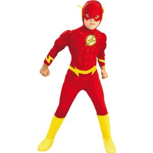 Original Lizenz Rotes The Flash Kinderkostüm Kostüm für Kinder der rote Blitz Flashkostüm Fasching Karneval