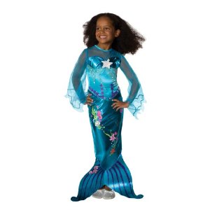 Schöne Meerjungfrau Kostüm Fasching "Blue Magical Mermaid"