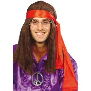 Hippieset Hippie Flower Power 70er Jahre Kostüm Brille
